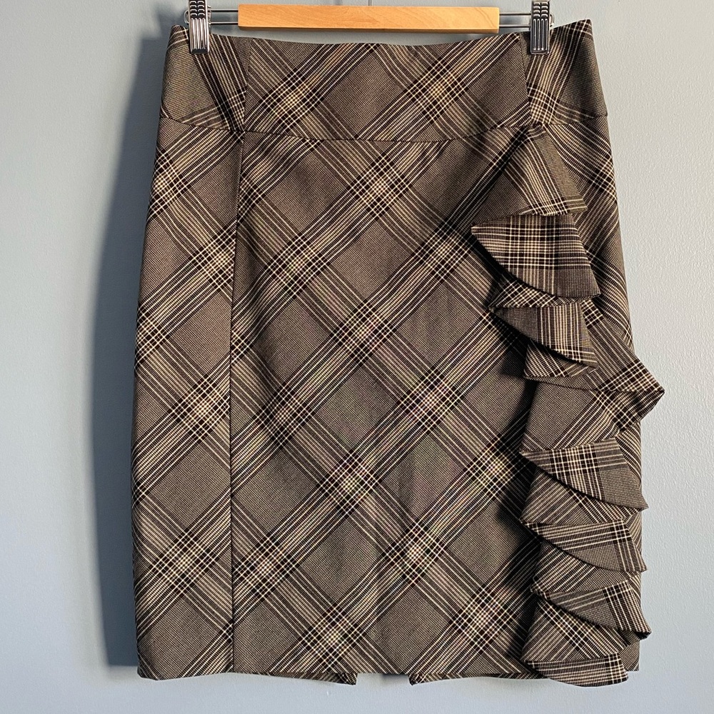 Express Design Studio - Plaid Ruffle Skirt
